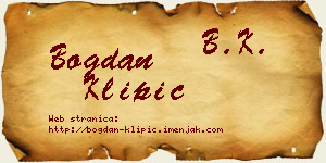 Bogdan Klipić vizit kartica